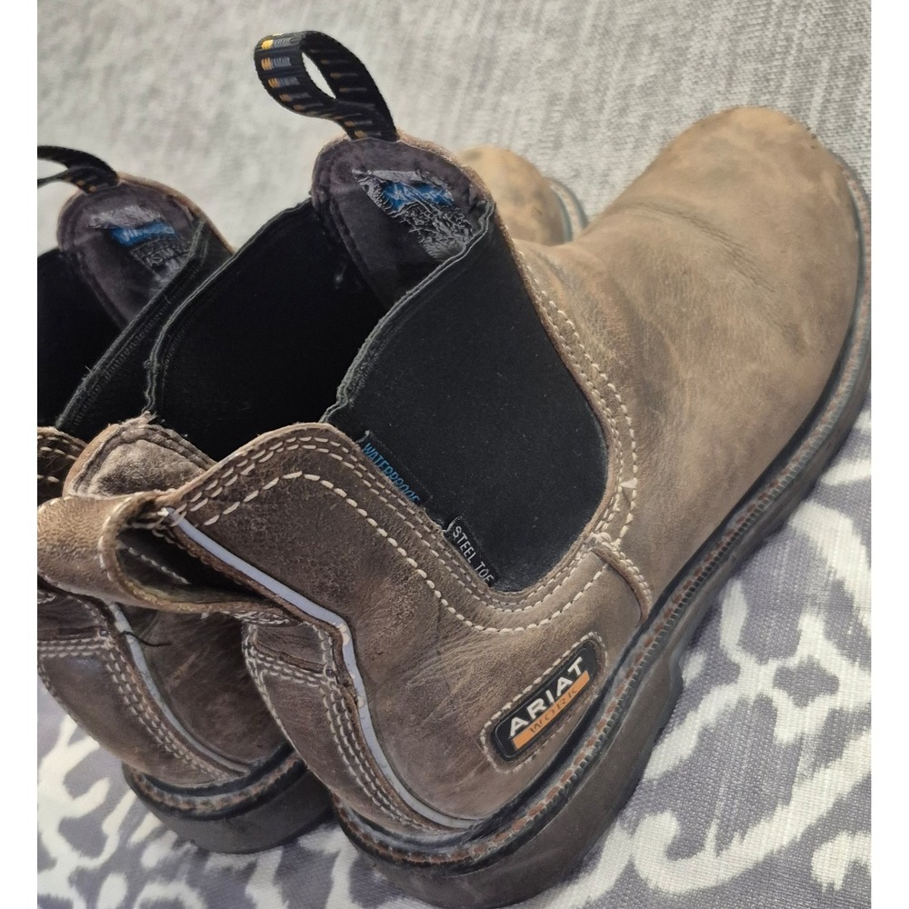 Ariat Groundbreaker Chelsea steel toe work boots 9.5 EE waterproof ASTM F2413-11 - Picture 8 of 15